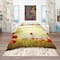Designart 'Red Poppies on Grunge Background' Vintage Bedding Set - Duvet Cover & Shams